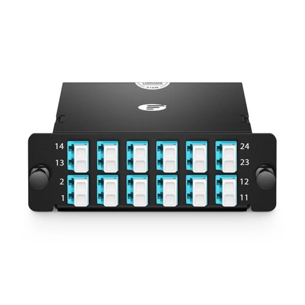 FHD MTP?-24 Cassette, 24 Fibers OM4 Multimode, Type A, MTP? to 12 x LC Duplex (Aqua), 0.35dB max  Price in Dubai UAE